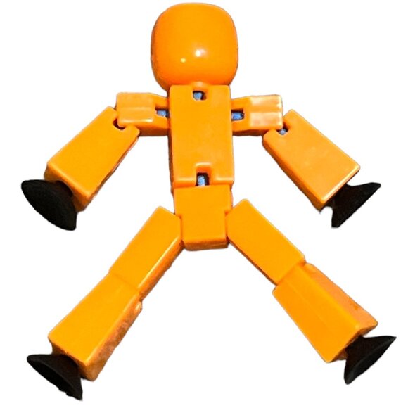 STIKBOT ROBOT Zing Stop Motion ZAnimation Figure Orange 3" Posable Flexible - Picture 4 of 5